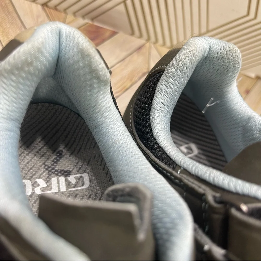 Giro Reva Womens Size 5 Khaki Brown Tan Blue Mountain Cycling Shoes‎ SB2